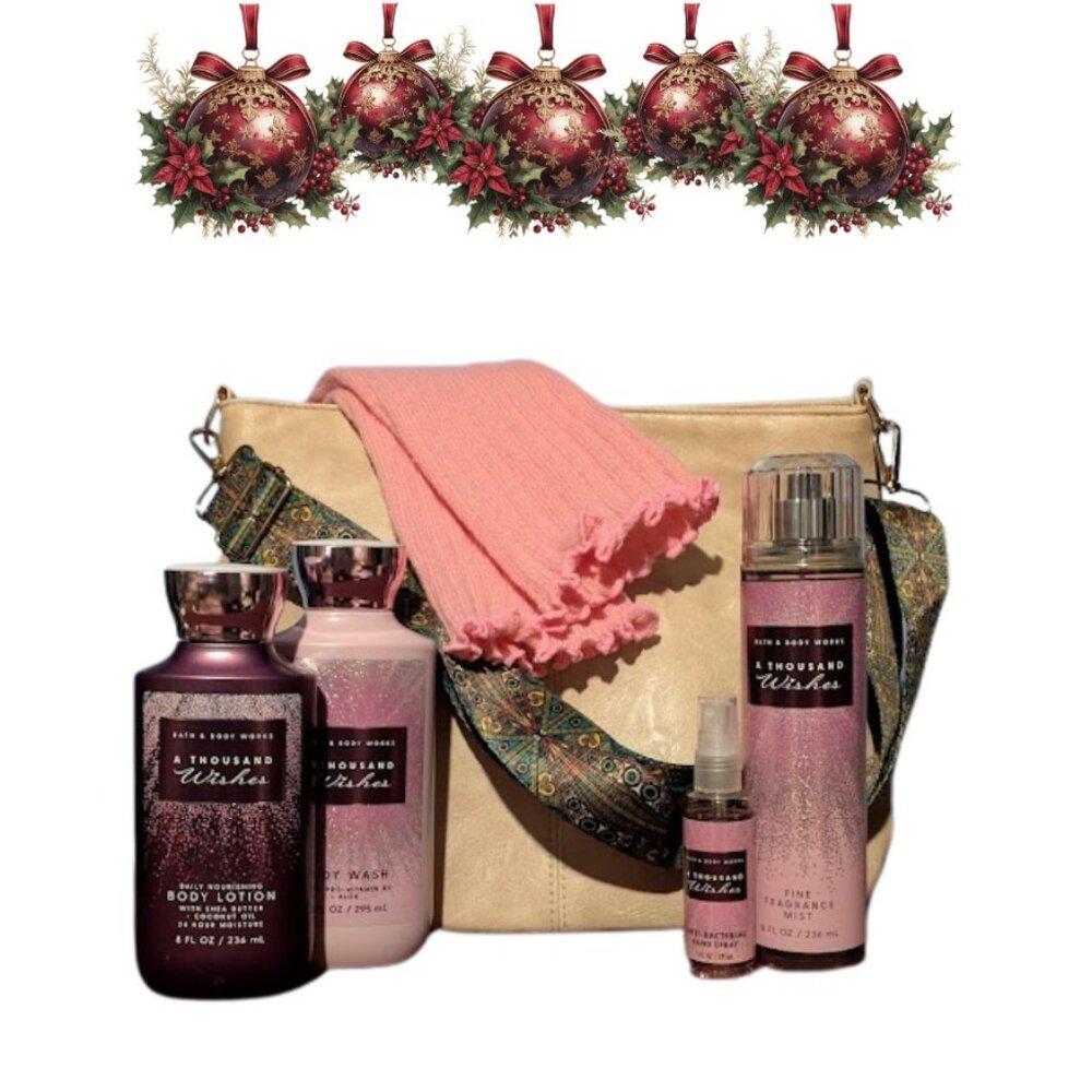 Bath and Body Works 'A Thousand Wishes' and Commuter Bag 6 Bundle Value $104